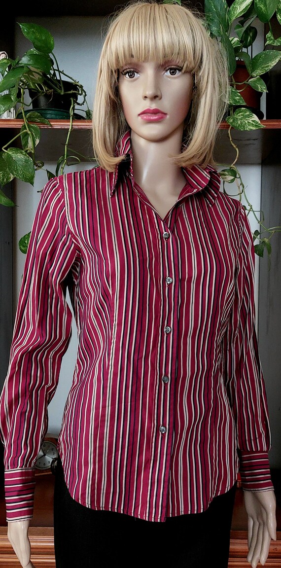 ETRO MILANO vintage striped cotton blouse made in… - image 8