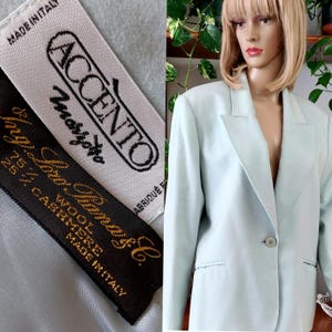 Vintage italian cashmere and wool blazer for women/Elegant wool suit jacket/Evening cashmere blazer/Spring Autumn wool blazer/Perfect/XL