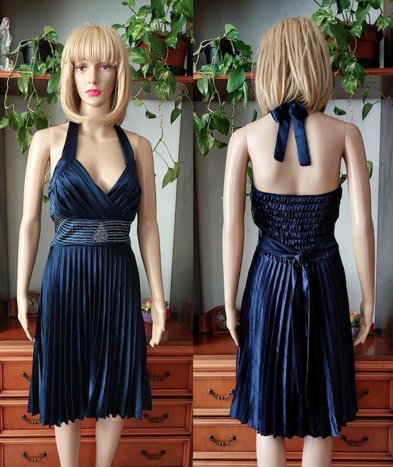 beaded halter party dress Lady Black Tie - Irina Gown - Keyhole Halter Beaded Dress