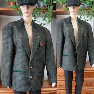STEINBOCK Austrian trachten loden wool jacket for men&#39;s,Oktoberfest loden blazer,Classic Elegant wool blazer/Tyrolean Bavarian jacket/XL