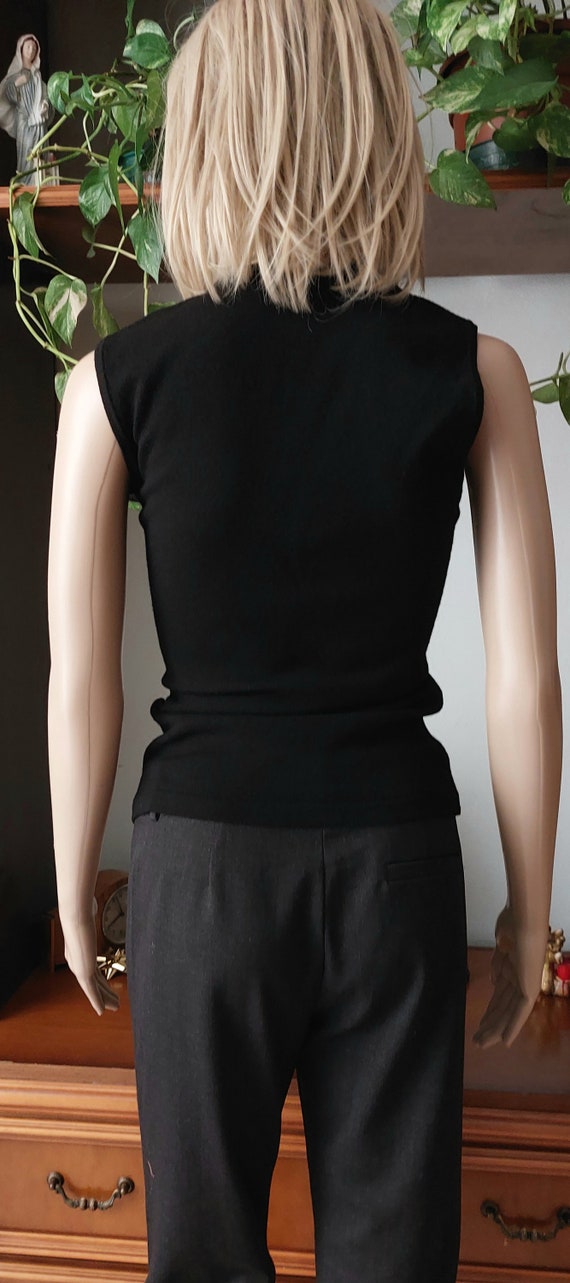 Dolce&Gabbana vintage black knit sweater vest mad… - image 9