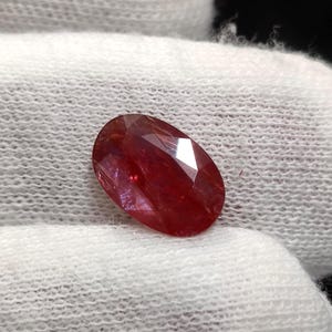 Blood Red Certified Ruby , 3 Carats , 12x8 MM , AAA Quality Ruby , Red Gemstone