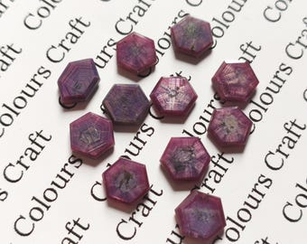 Natural Trapiche Ruby: Hexagonal Gemstone for Jewelry (9mm, 40 Cts)