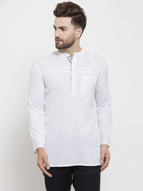 Cotton Designer Men Short Kurta - Etsy 
