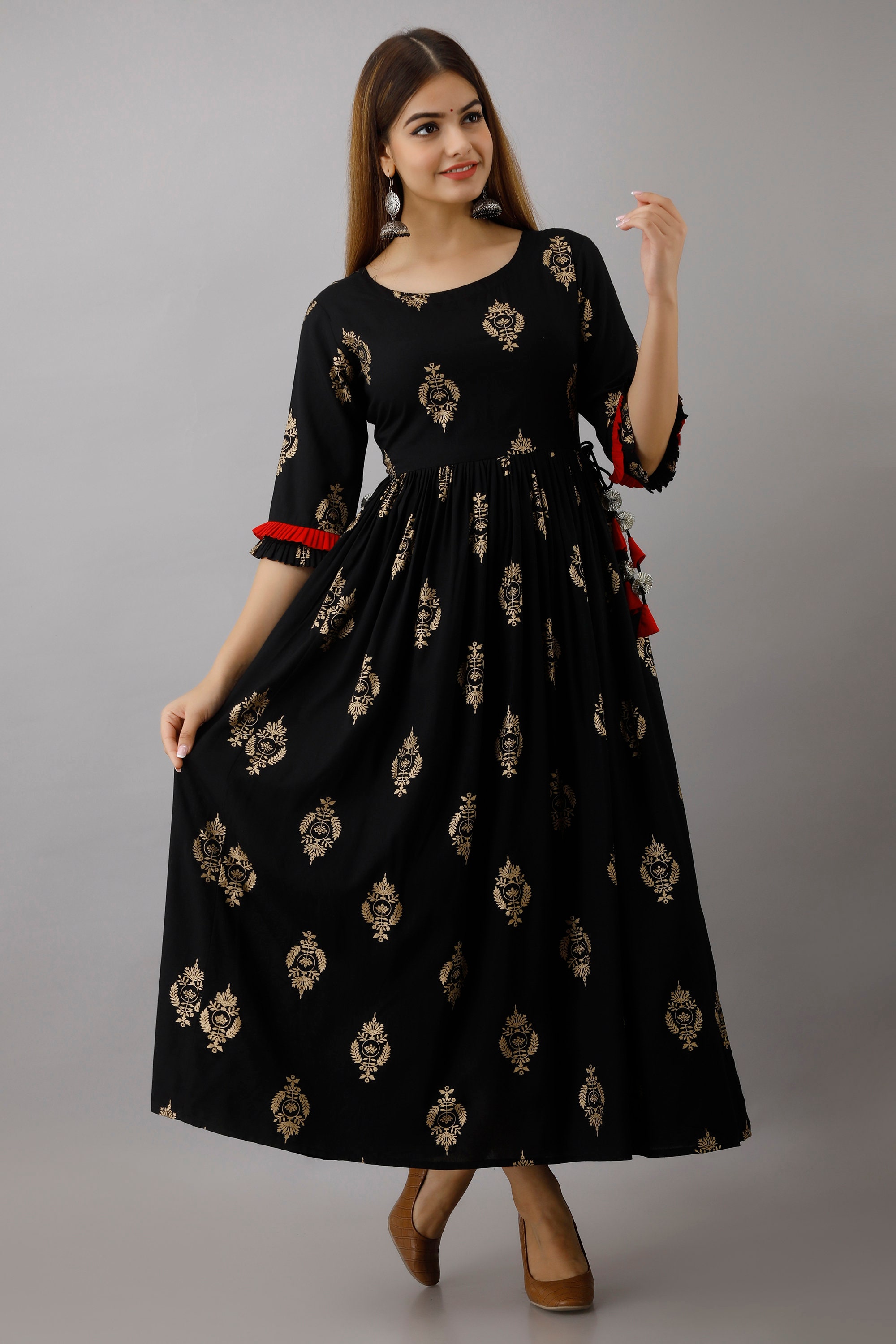 Rayon Anarkali Kurti Indian Ethnic wear Clothings Dress | Etsy