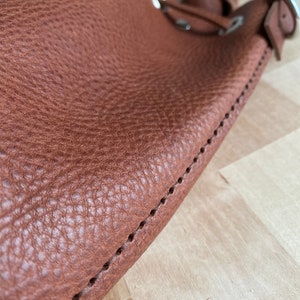 Handmade Leather Bucket Bag, Genuine Leather Handbag, Veg Tanned Italian Leather, Bucket Bag, Soft Leather Bag image 4