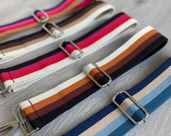 Patterned Cotton Crossbody Strap: Adjustable Bag Strap