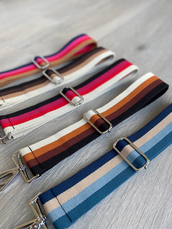Patterned Cotton Crossbody Strap: Adjustable Bag Strap