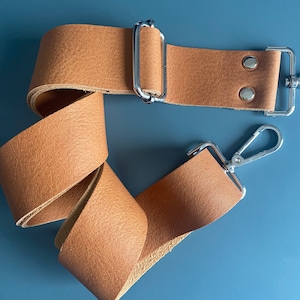 Bracelet en cuir véritable tanné végétal italien, bracelet en cuir réglable, dragonne de sac en cuir