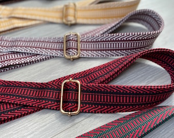 Adjustable Cotton Crossbody Bag Strap: Detachable Shoulder Strap