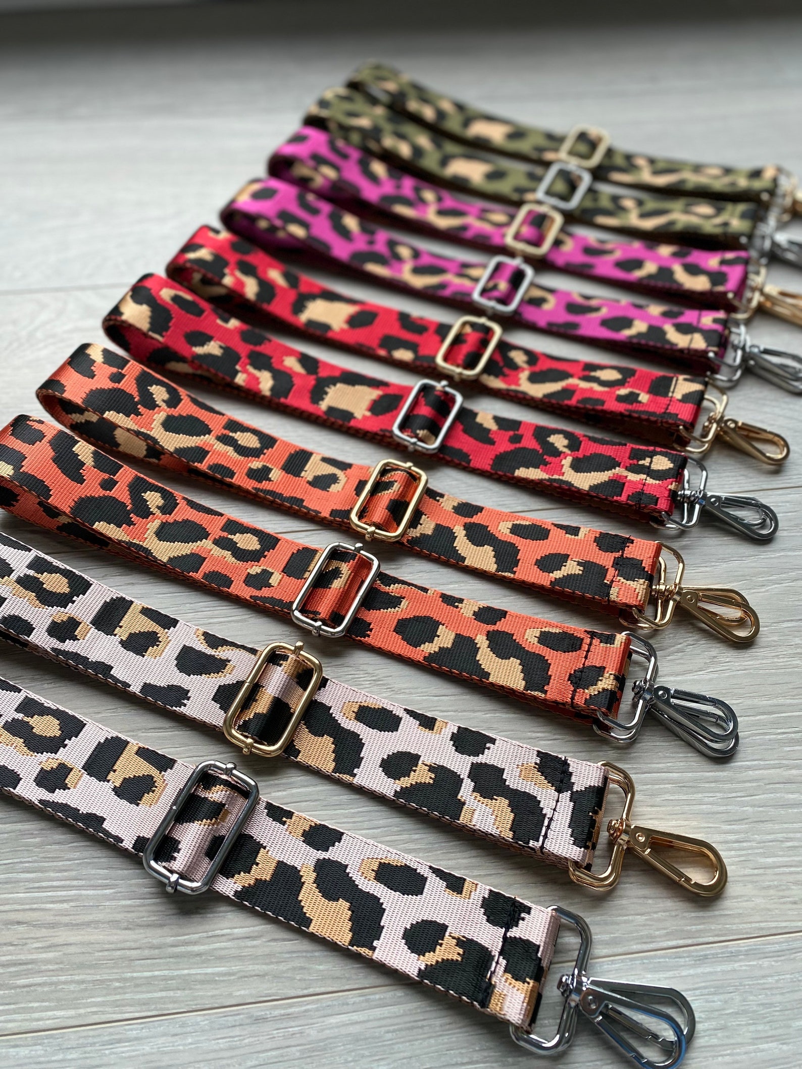 Leopard Pattern Strap Adjustable Strap Bag Strap Patterned Etsy