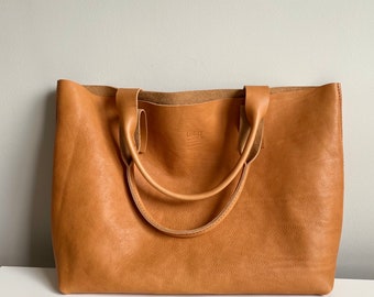 High quality Genuine Leather Large Tote Bag, Handmade Leather Tote, Veg Tanned Leather Handbag, Handcrafted Leather Bag