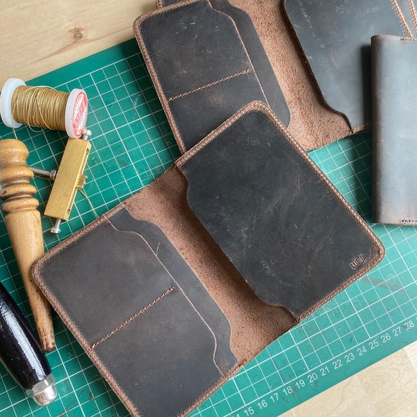 Genuine Leather Handmade Passport Cover, Crazy Horse Leather Passport Wallet, Handmade Passport Case