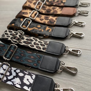 BAG Straps, Patterned Strap, Crossbody Strap, Adjustable Strap, Animal Print, Leopard Pattern