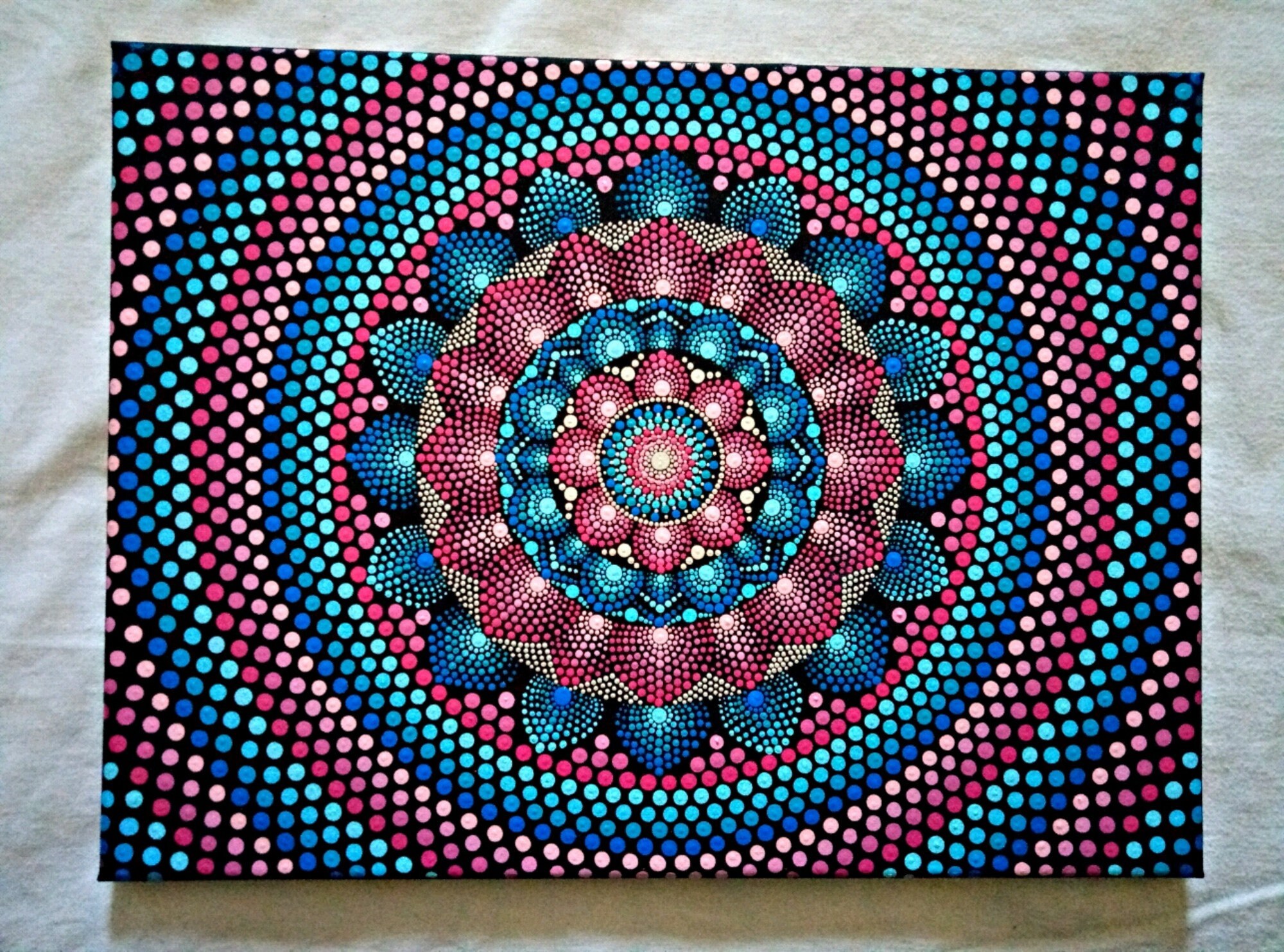 Dotted mandala painting dot mandala dot mandala art dotted | Etsy