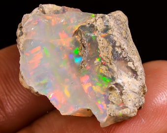 11.55 Ct, 100% Natural Ethiopian Opal Raw, Opal Rough Stone, Crystal Opal Rough, Fire Opal Rough, Big Opal Raw For Jewelry Making
