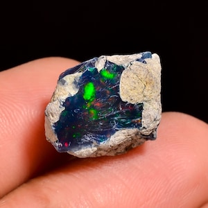 7.60 Ct, Top Quality Black Ethiopian Opal Rough, Black Welo Opal, Natural Black Opal, Black Fire Opal Rough, Black Opal Raw Jewelry Making