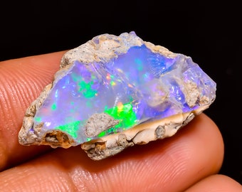 15.05 Ct, 100% Natural Ethiopian Opal Raw, Opal Rough Stone, Crystal Opal Rough, Fire Opal Rough, Big Opal Raw For Jewelry Making