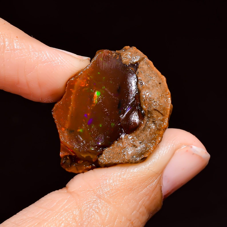 47.40 Ct, Natural Mezezo Opal Rough, Chocolate Opal Rough, Ethiopian