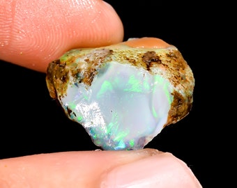 13.85 Ct, 100% Natural Opal Rough, Multi Fire Opal Rough, Welo Opal Rough, Opal Crystal, Raw Opal, Rough Opal, Natural Ethiopian Opal Rough