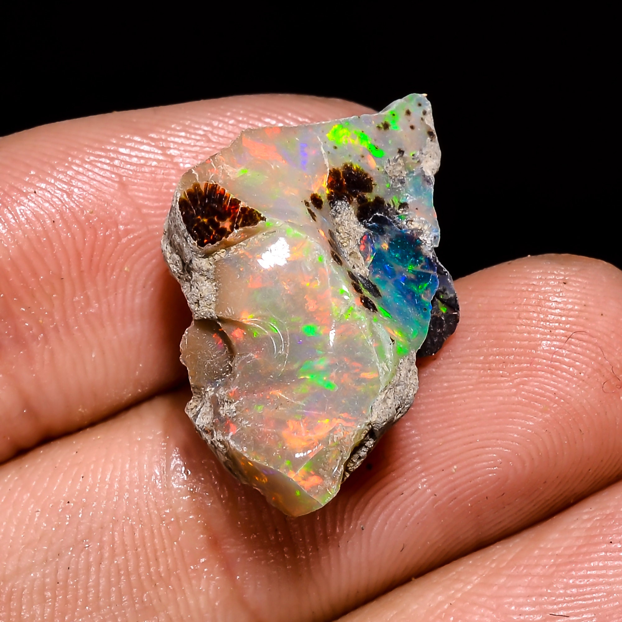 10.75 Ct, Ethiopian Opal Rough, Natural Opal Rough, Welo Opal Rough, Opal Crystals, Opal Raw, Fire Opal Rough, Opal Rough For Jewelry Making
