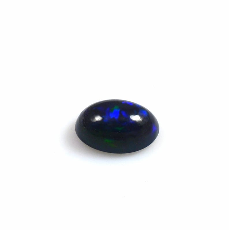 Black Opal Welo Fire Opal 1.50 cts Natural Ethiopian Opal Black Cabochon October Birthstone Loose Opal 7.5x10.5x4.5 mm