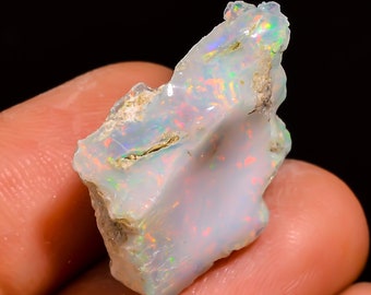 13.65 Ct, 100% Natural Ethiopian Opal Raw, Opal Rough Stone, Crystal Opal Rough, Fire Opal Rough, Big Opal Raw For Jewelry Making