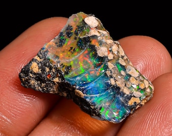 7.50 Ct, Opal Rough, Natural Opal Rough, Welo Opal Rough, Ethiopian Opal Rough, Multi Fire Opal Rough, Opal Raw For Jewelry Making