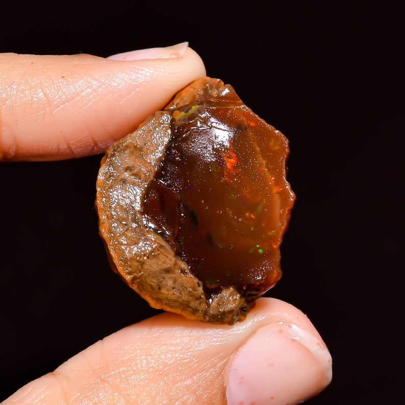 47.40 Ct, Natural Mezezo Opal Rough, Chocolate Opal Rough, Ethiopian