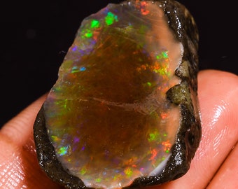 27.95 Ct, OPAL RAW CRYSTALS, Fire Opal Rough, Natural Ethiopian Opal Rough, Welo Opal Rough, Opal Raw For Jewelry Making