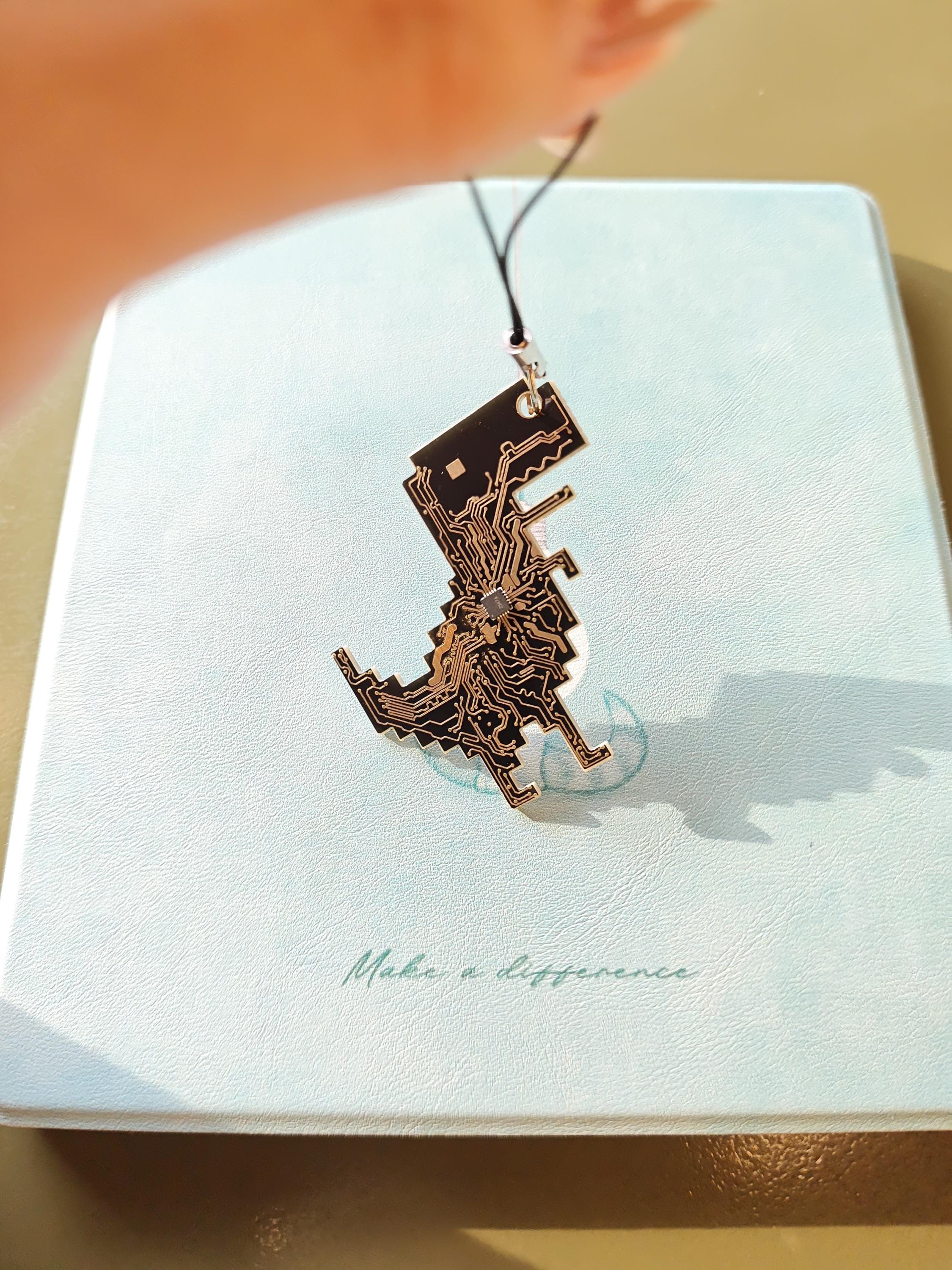 Circuit Board Dinosaur Keychain, T-rex Tech Gift for Programmers ...