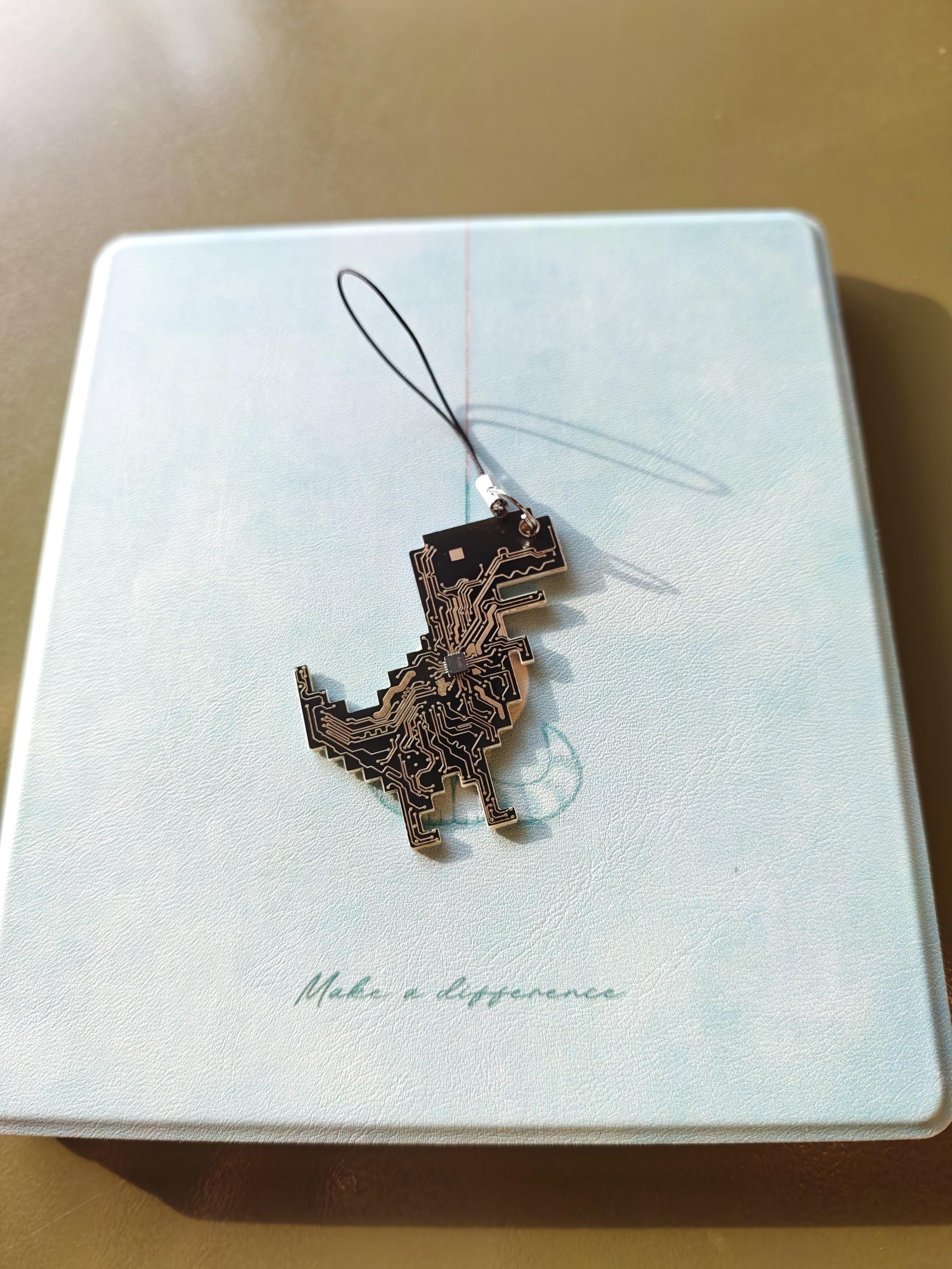 Circuit Board Dinosaur Keychain, T-rex Tech Gift for Programmers ...