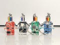Upcycled Circuit Board Robot Keychain, Cyberpunk Electronics Gadget, Geek Tech Gift for Him, PC Accessory