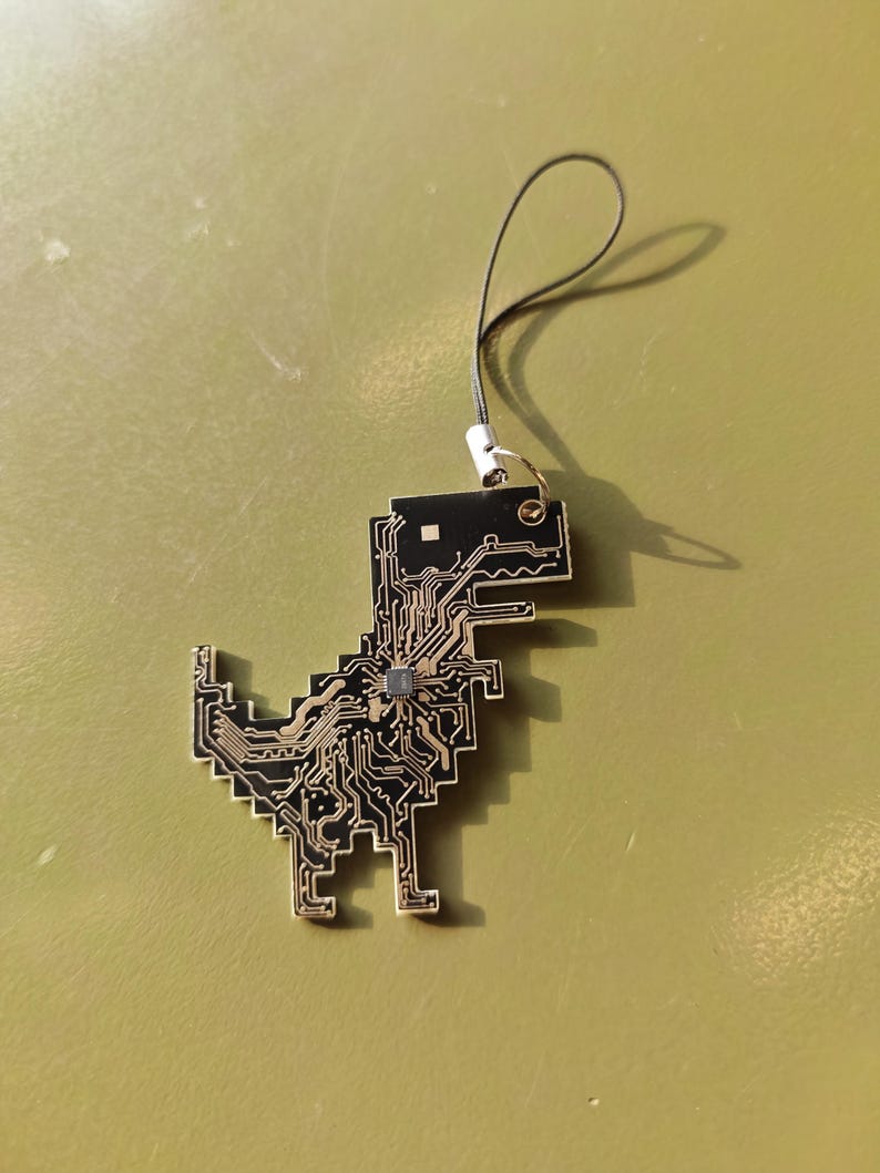 Circuit Board Dinosaur Keychain, T-rex Tech Gift for Programmers ...
