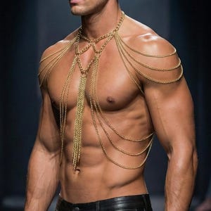 Men body chain - Etsy 日本