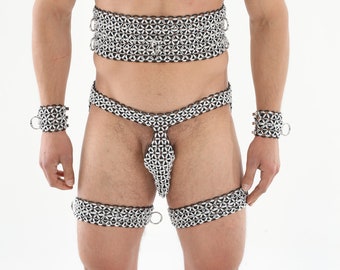 Jockstrab Slip  Golden Glamour, Gear,Tanga bodychain chain