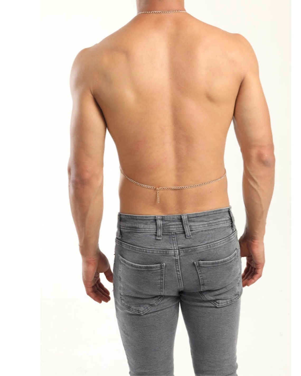 Body Chain Men Gold Bodychain Man Harness Men Jewelry Larp Etsy