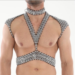 Harness with Shoulder parth and collar  Set, Harness Gear, Costume,