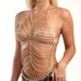 chainmail set skirt Top chain Gold, Personalized Woman Gear, Chainmail Top, Lingerie bra set, Gift harness bra dessous handcuffs 