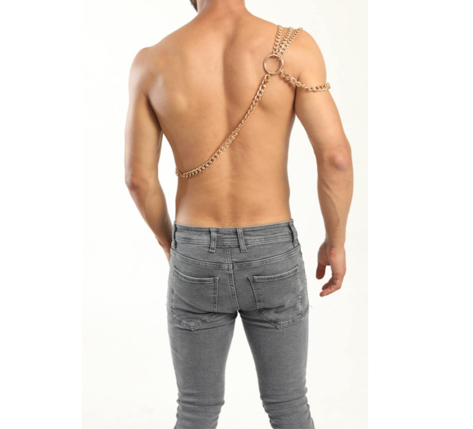 Body Chain Harness Men Gold Bodychain Shoulder Man Harness Men Jewelry