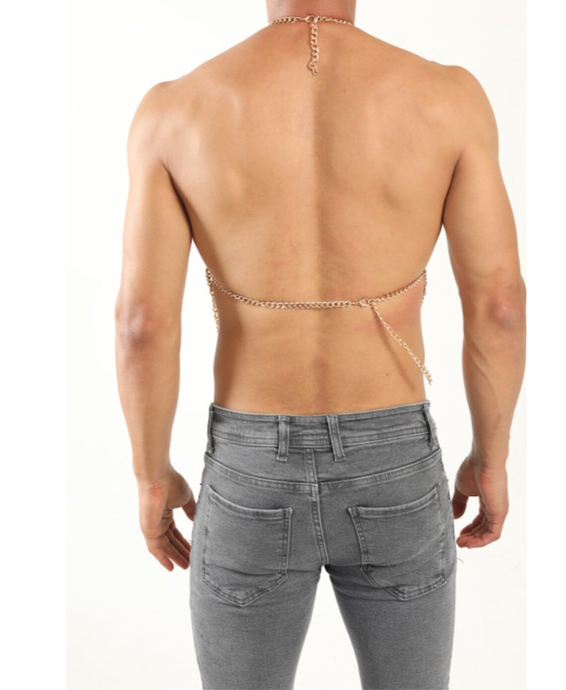 Body Chain Men Gold Bodychain Man Harness Men Jewelry Larp Etsy