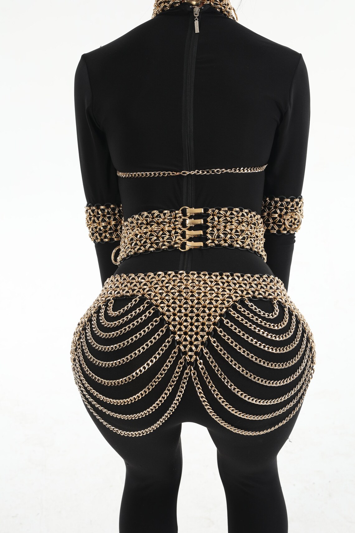 Bondage Chain Set Gold Collar Bondage Gear BDSM Woman Gear Etsy