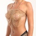 Chain Bra Gold, Strass top, Fetish, Chainmail, ouvert Bra Top, cosplay costume Cleopatra queen, Lingerie bra, Personalized Gift harness 