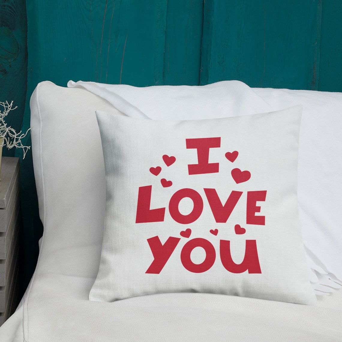 I Love You Premium Pillow Etsy