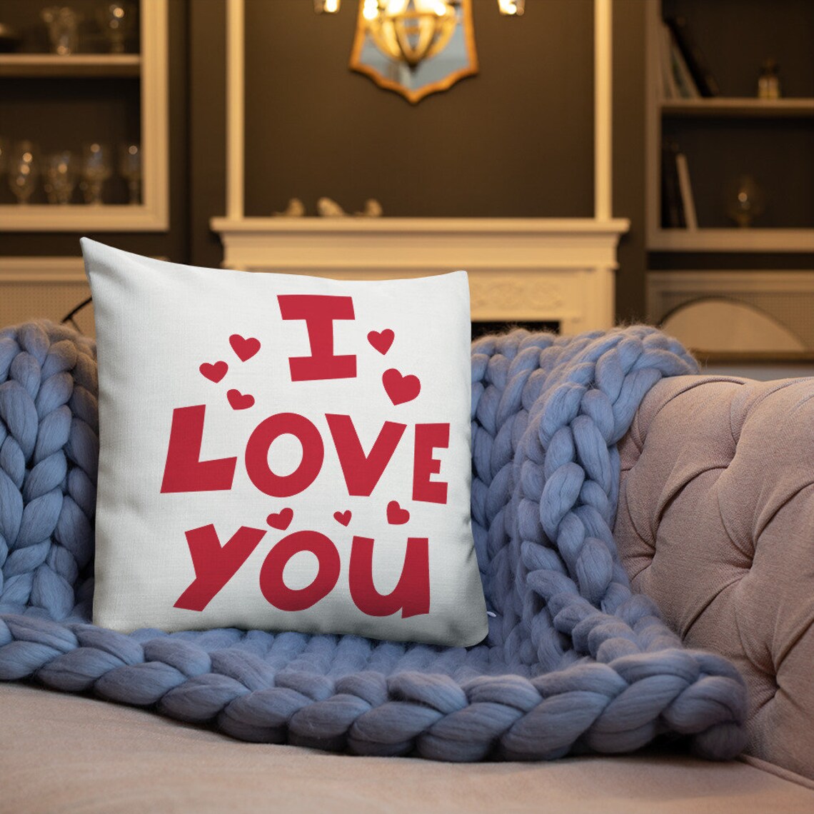 I Love You Premium Pillow Etsy