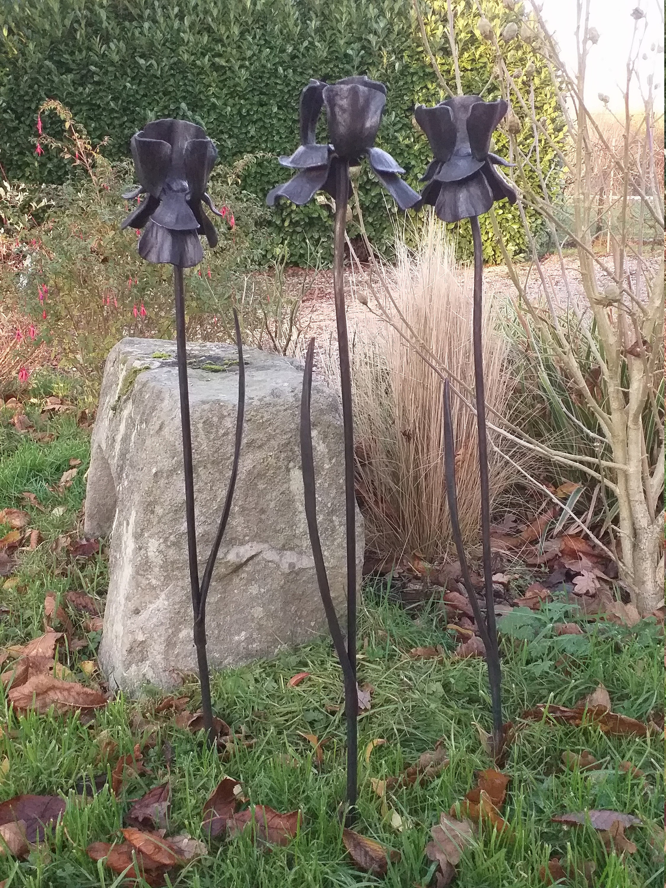 Fleurs Iris en Fer Forgé