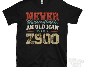 Never Underestimate an Old Man with a Z900 T-Shirt