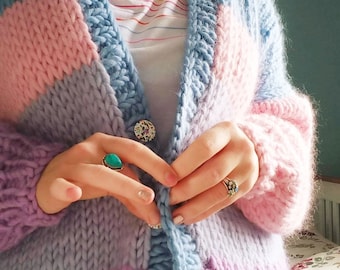 Malibu Chunky Knitted Cardigan pattern PDF download