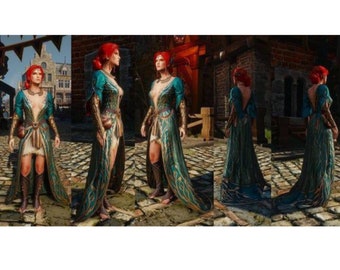 Triss Merigold cosplay dress The Witcher 3