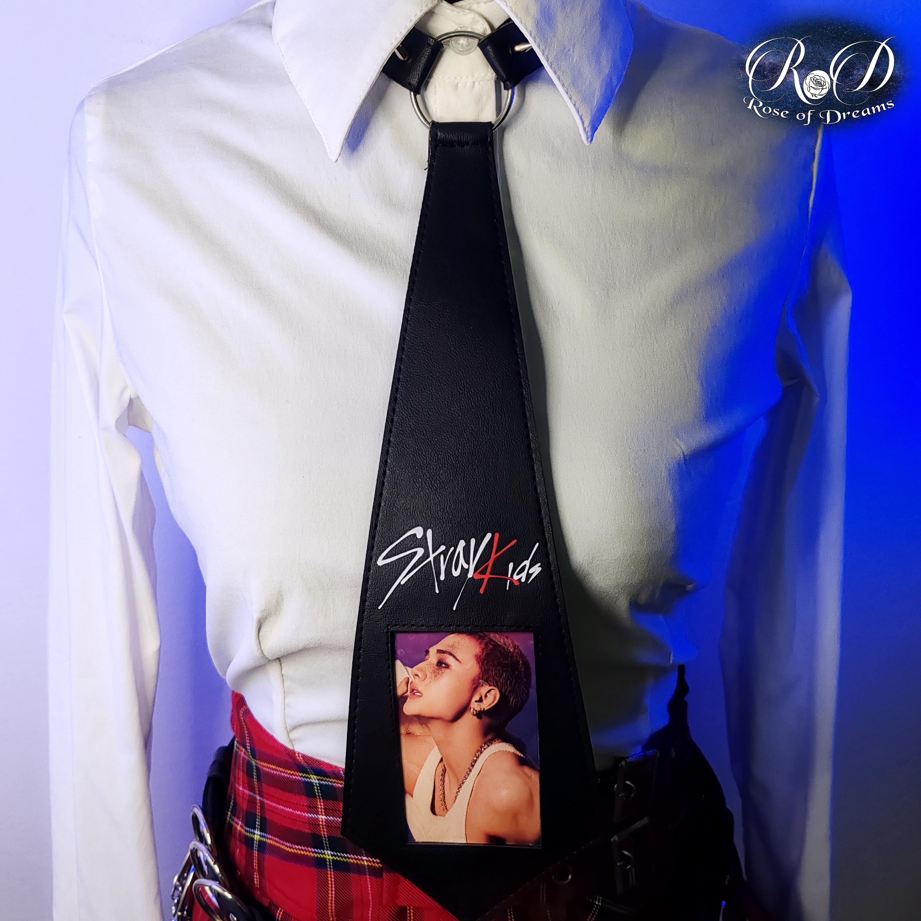 Stray Kids Photocard Holder Tie - Custom SKZOO Necktie - Felix